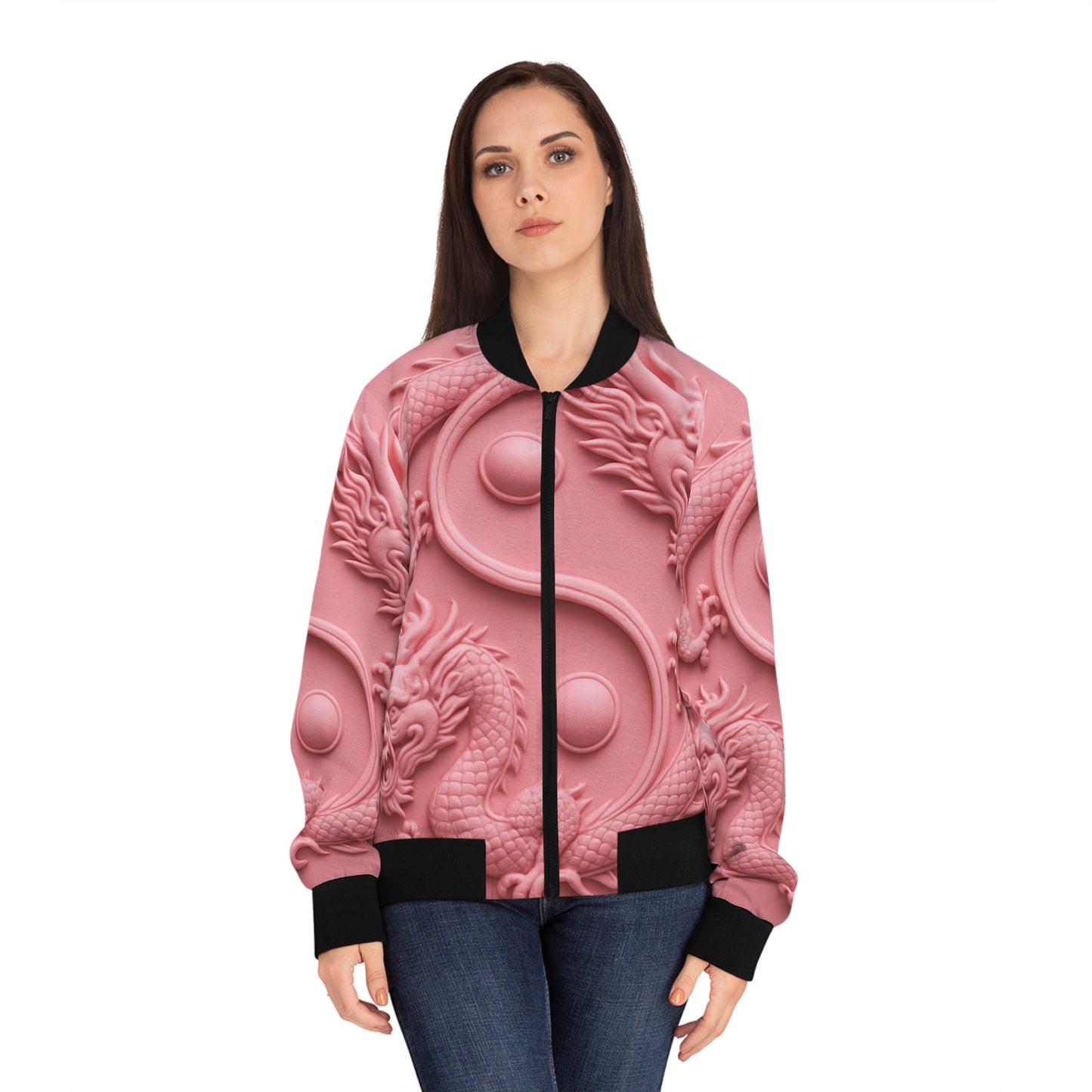 Women's Pink Feng Shui Bomber Jacket